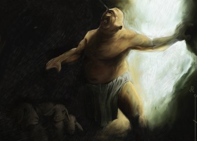 Odyssey of Homer: Cyclops Polyphemus (Illustration) by Alessandro Lonati