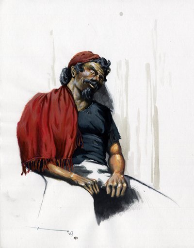 Pirate or sleeping seaman by Alessandro Lonati