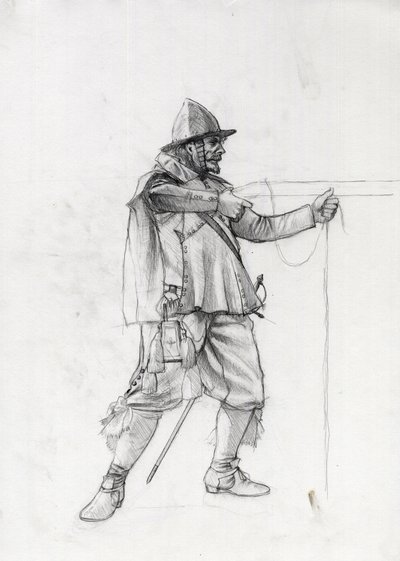 Vessel Soldier of the 17th Century in Firing Position by Alessandro Lonati