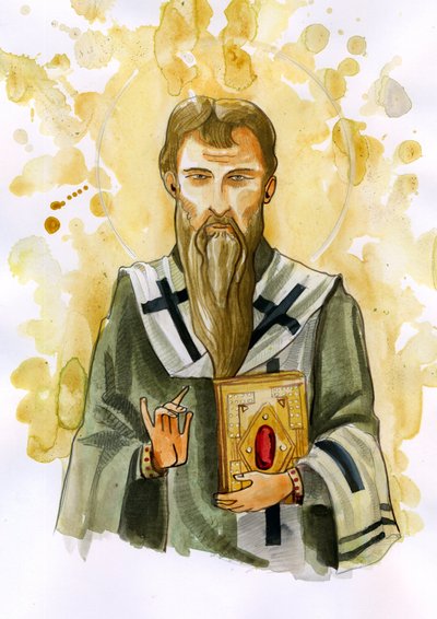 Representation of Basil of Caesarea or Saint Basil the Great by Alessandro Lonati