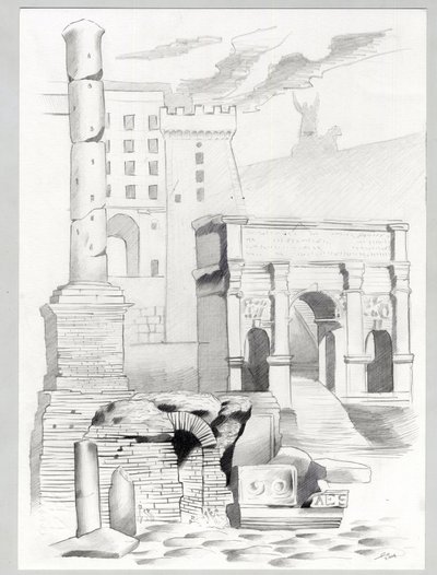 Ruins of the Roman era in Rome, Forum by Alessandro Lonati