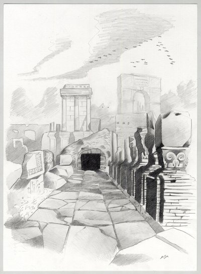 Ruins of the Roman Era in Rome, Forum by Alessandro Lonati
