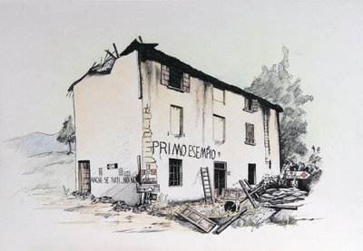 Ruined House in Occupied Italy by Alessandro Lonati