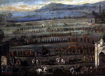 The Funeral Procession for the Doge F. Morosini by Alessandro Piazza
