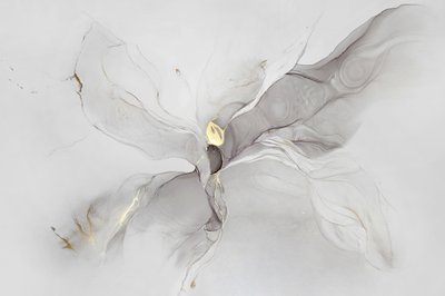 Fluid Gold Abstract by Alevtina Shelest