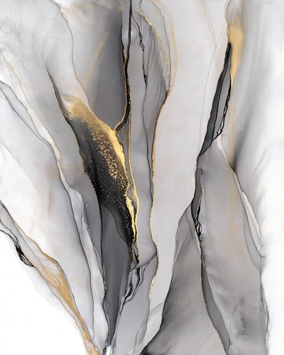 Golden Ink Flow by Alevtina Shelest