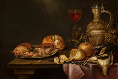 Still Life with Shrimps and Crabs on a Tin Plate by Alexander Adriaenssen