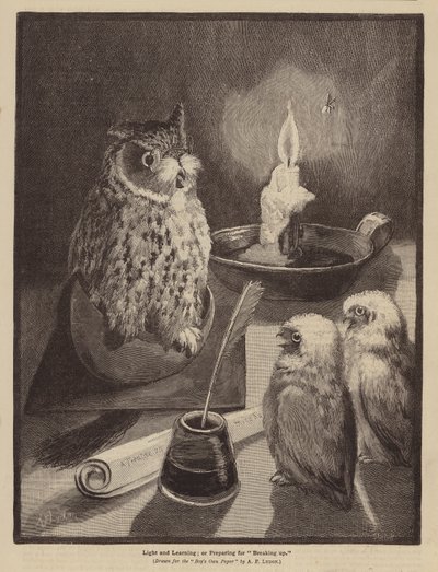 Light and Learning; or, Preparing for Breaking-up by Alexander Francis (after) Lydon