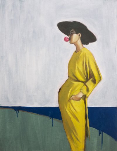 Elegant Woman Pink Bubble by Alexander Grahovsky