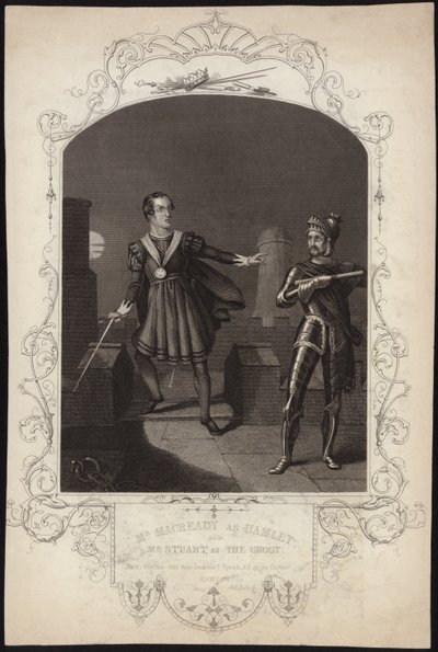 Mr Macready as Hamlet and Mr Stuart as The Ghost by Alexander Reid