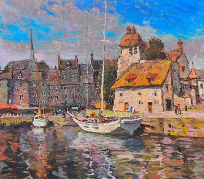 Quaint Harbor Village by Alexander Shandor