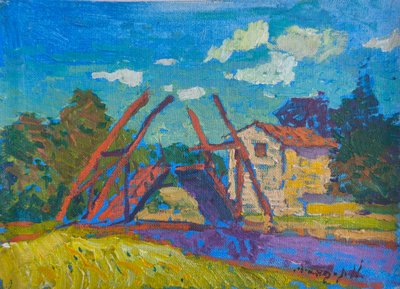 Vibrant Canal Bridge by Alexander Shandor