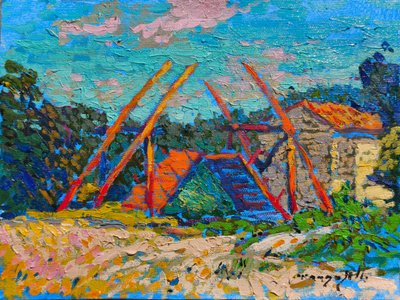 Vibrant Country Windmill by Alexander Shandor