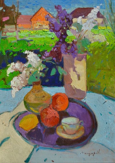 Vibrant Garden Still Life by Alexander Shandor