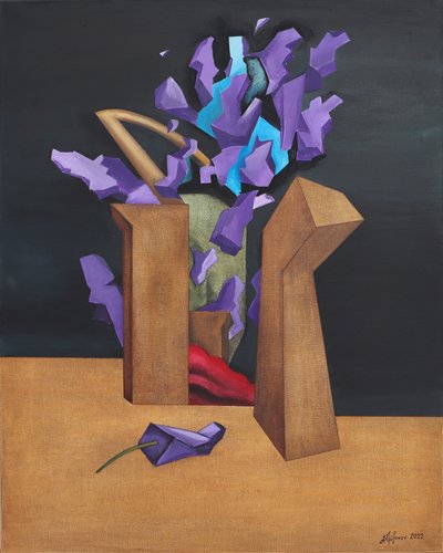 Purple Geometric Explosion by Alexander Trifonov