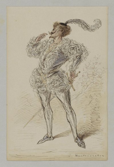 Man with Sword in Historical Costume by Alexander Ver Huell