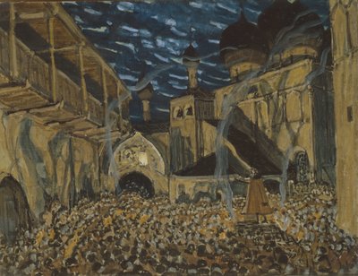 Stage Design for the Opera The Pskov Maiden by N. Rimsky-Korsakov by Alexander Yakovlevich Golovin