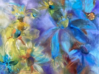 Dreamy Abstract Flowers by Alexandra Higgins