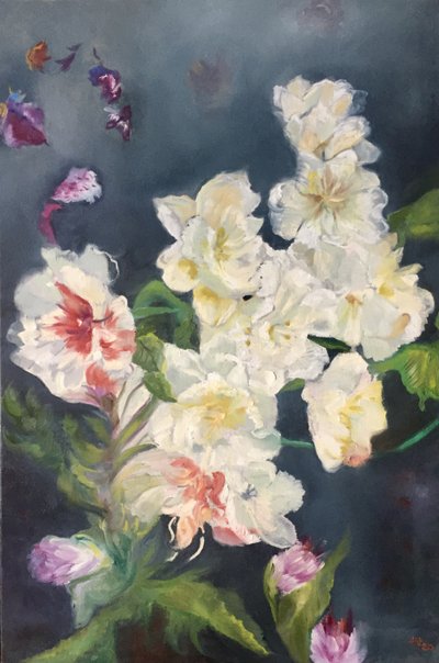 Soft White Blooms by Alexandra Higgins