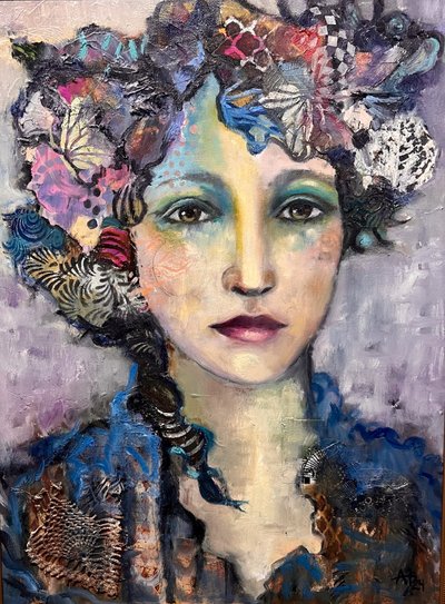 Textured Art Woman by Alexandra Higgins