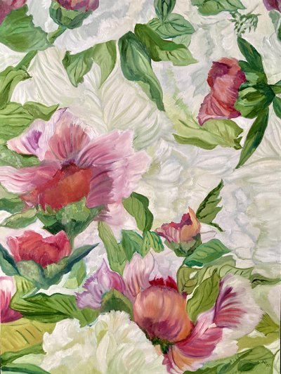 Vibrant Pink Peonies by Alexandra Higgins