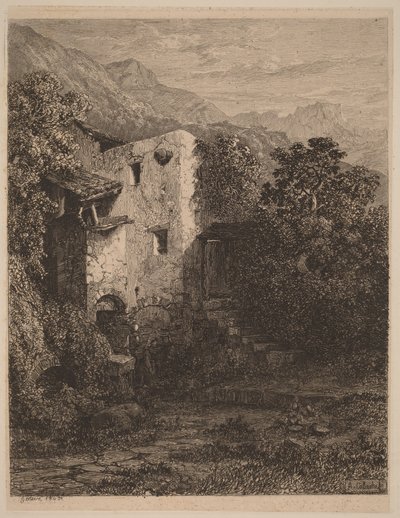 Dilapidated House by Alexandre Calame