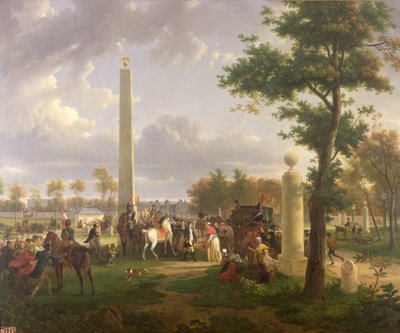 Meeting between Napoleon I (1769-1821) and Pope Pius VII (1742-1823) in the Forest of Fontainebleau in 1804, 1808 by Alexandre Hyacinthe Dunouy