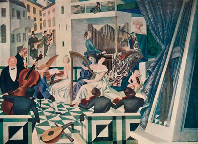 (Detail) of Mural Decoration in a Concert-Room in a Private House, 1927 by Alexandre Jacovleff
