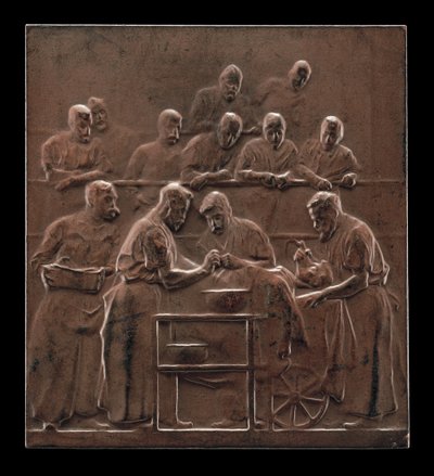 Monod Demonstrating a Procedure in the Operating Theater [reverse], c. 1906 by Alexandre Louis Marie Charpentier
