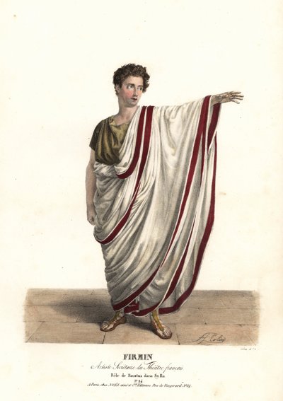 Jean-Baptiste Firmin as Faustus in the tragedy Sylla by Victor Joseph Etienne de Jouy, Theatre Francais by Alexandre Marie Colin