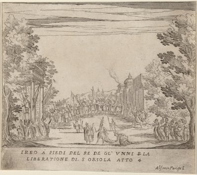 Jereo Before the King of the Huns for the Liberation of Saint Ursula by Alfonso Parigi II