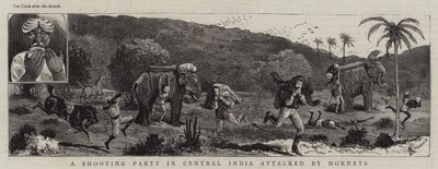 A Shooting Party in Central India Attacked by Hornets by Alfred Chantrey Corbould