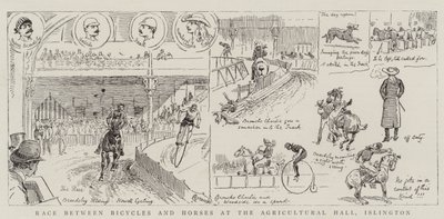 Race Between Bicycles and Horses at the Agricultural Hall, Islington by Alfred Chantrey Corbould