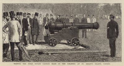 Testing the First Rifled Cannon Made in the Colonies at St. Helen