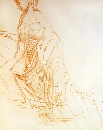 Study of Two Figures, One Standing and One Kneeling, c.1850 by Alfred George Stevens