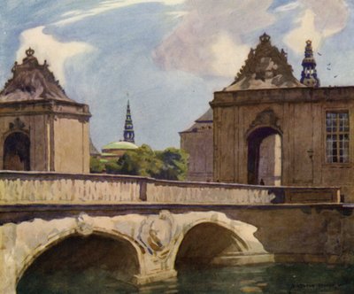 Denmark: Copenhagen, The Marble Bridge by Alfred Heaton Cooper