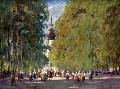 Leksand Church by Alfred Heaton Cooper