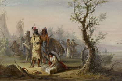An Indian Camp by Alfred Jacob Miller