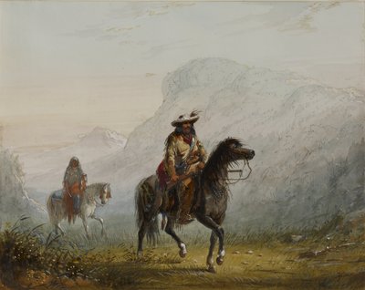 “Bourgeois” W---r, and His Squaw by Alfred Jacob Miller