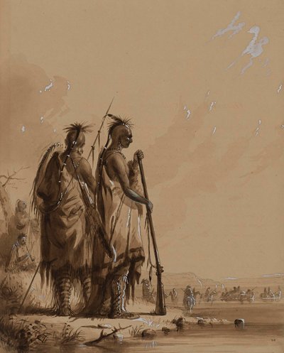 Crossing to the North Fork of the Platte River by Alfred Jacob Miller