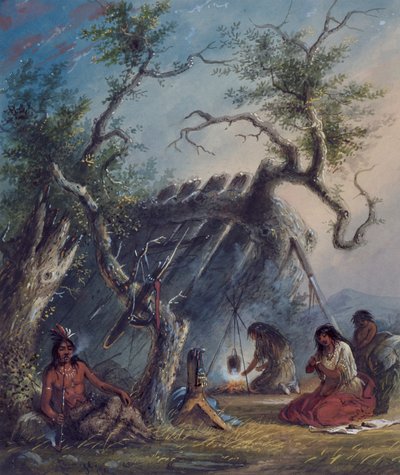 Indian Lodge by Alfred Jacob Miller