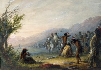 Indians Testing Their Bows by Alfred Jacob Miller