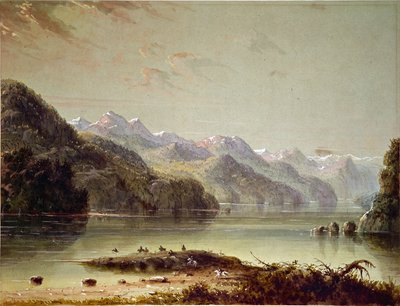 Lake Scene (Wind River Mountain) by Alfred Jacob Miller