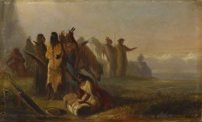 Scene of Trappers and Indians by Alfred Jacob Miller
