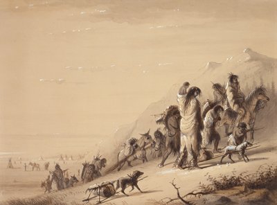 Snake Indians Migrating by Alfred Jacob Miller