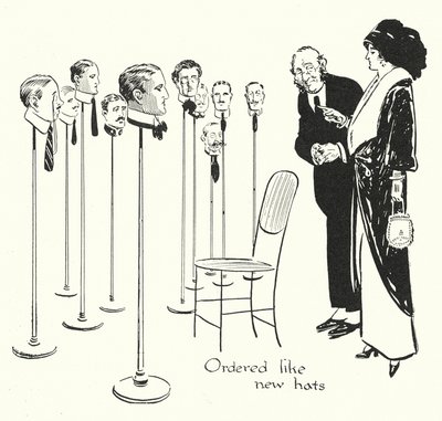 Selecting Men Like Hats by Alfred Leete