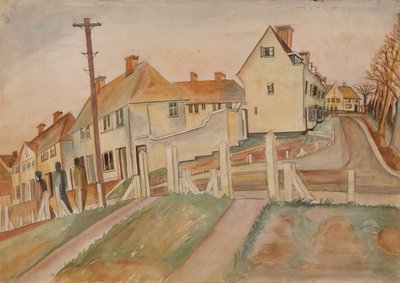 Suburban Scene by Alfred Lomnitz