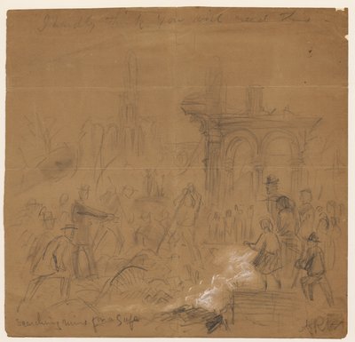 Searching Ruins for a Safe after the Chicago Fire of 1871 by Alfred Rudolph Waud