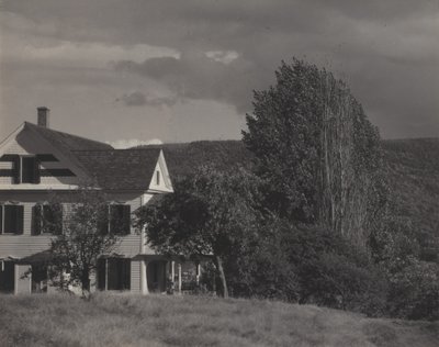 House and Poplars, Lake George by Alfred Stieglitz