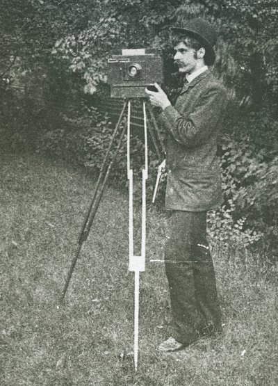 Self-Portrait with Camera, Tripod and Pistol by Alfred Stieglitz